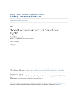 Should Corporations Have First Amendment Rights?