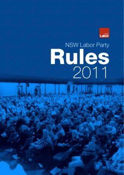 NSW Labor Party - Royal Commission into Trade Union Governance