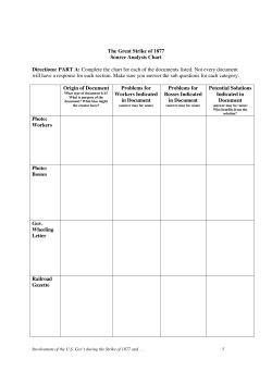 O Railroad Strike of 1877