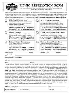 picnic reservation form