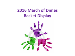 2016 March of Dimes Basket Display