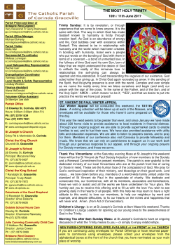 newsletter - Corinda Graceville Parish