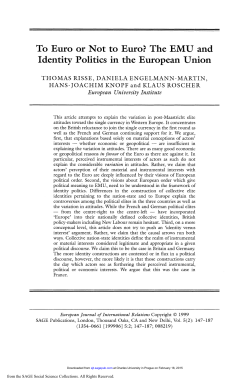 Identity Politics in the European Union