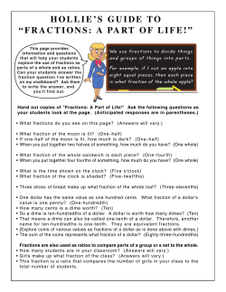 Fractions: A Part of Life!