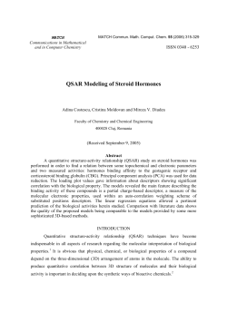 QSAR Modeling of Steroid Hormones