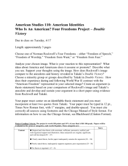 Four freedoms assignment and rubric