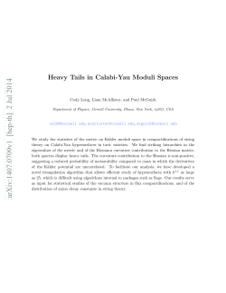 Heavy Tails in Calabi