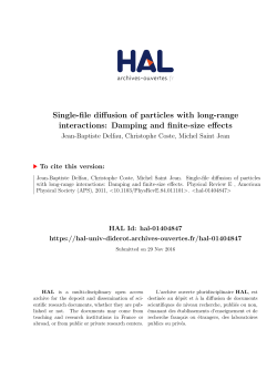 Single-file diffusion of particles with long-range - HAL