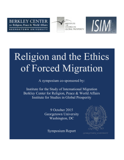 Georgetown Symposium: Religion and the Ethics of Forced Migration