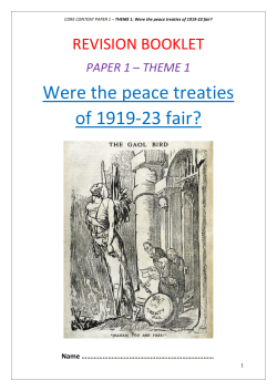 Peace Treaties 1919-23