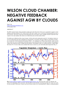 wilson cloud chamber: negative feedback against agw by