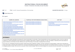 INSTRUCTIONAL FOCUS DOCUMENT Grade 3