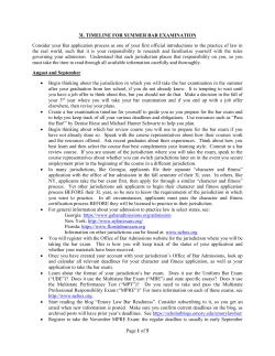 Emory Law 3L Timeline for Summer Bar Exam