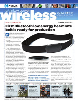 First Bluetooth low energy heart rate belt is ready for production ultra