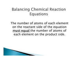 The number of atoms of each element on the