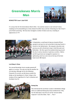 Newsletter 4 - Greensleeves Morris Men