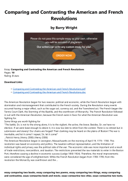 Comparing and Contrasting the American and French Revolutions