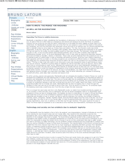 how to write ?the prince` for machines