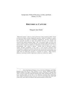 rhetorical capture - Arizona Law Review
