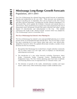 Mississauga Growth Forecasts 2011