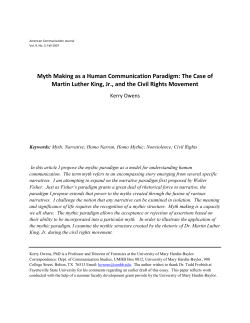 Myth Making as a Human Communication Paradigm: The Case of