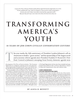 50 Years of Job Corps Civilian Conservation Centers
