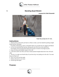 Standing Quad Stretch Instructions: Purpose