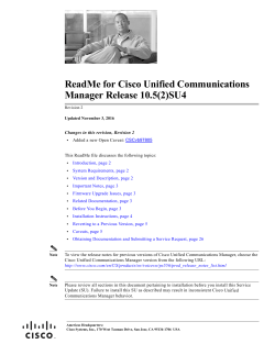 ReadMe for Cisco Unified Communications Manager Release 10.5