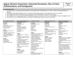 Unit 5: Western Expansion, Industrial Revolution, Rise of Cities
