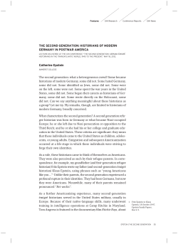 Historians of Modern Germany in Postwar America