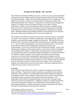 Slice and Dice - Inside Mathematics