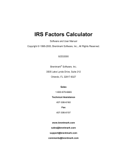 IRS Factors Calculator