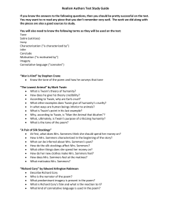 Realism Authors Test Study Guide