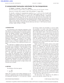 A compensated heat-pulse calorimeter for low temperatures
