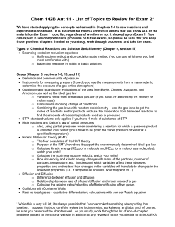 Intermolecular Forces (Chapter 16)