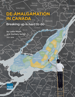 De-amalgamation in Canada: Breaking Up Is Hard