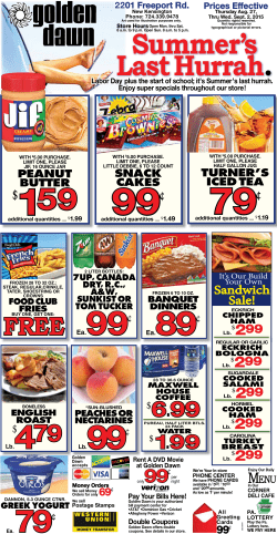 Sandwich Sale! - Golden Dawn Supermarket