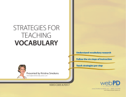 strategies for teaching vocabulary