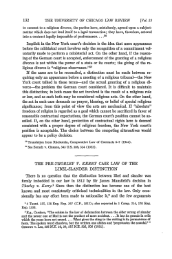 The Pre-Thorley v. Kerry Case Law of the Libel