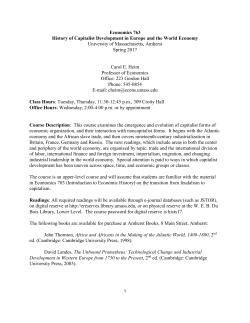Economics 763 - UMass Amherst