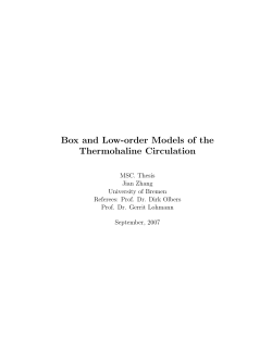 Box and Low-order Models of the Thermohaline Circulation