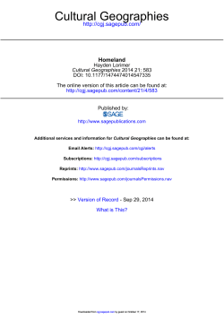 Cultural Geographies