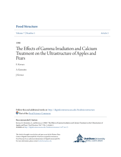 The Effects of Gamma Irradiation and Calcium Treatment on the