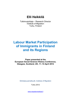 Elli Heikkil&auml; - Siirtolaisuusinstituutti