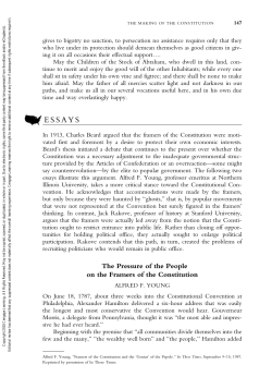 behind the framing of the constitution