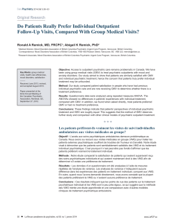 Do Patients Really Prefer Individual Outpatient Follow