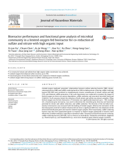 Bioreactor performance and functional gene analysis of microbial