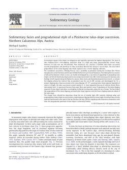 Sedimentary facies and progradational style of a Pleistocene talus