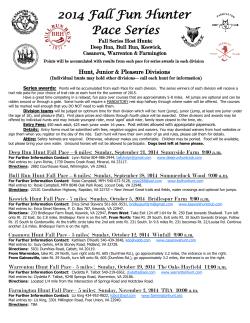 Fall Pace Series - KESWICK Hunt Club