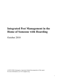 IPM in a home of someone with hoarding